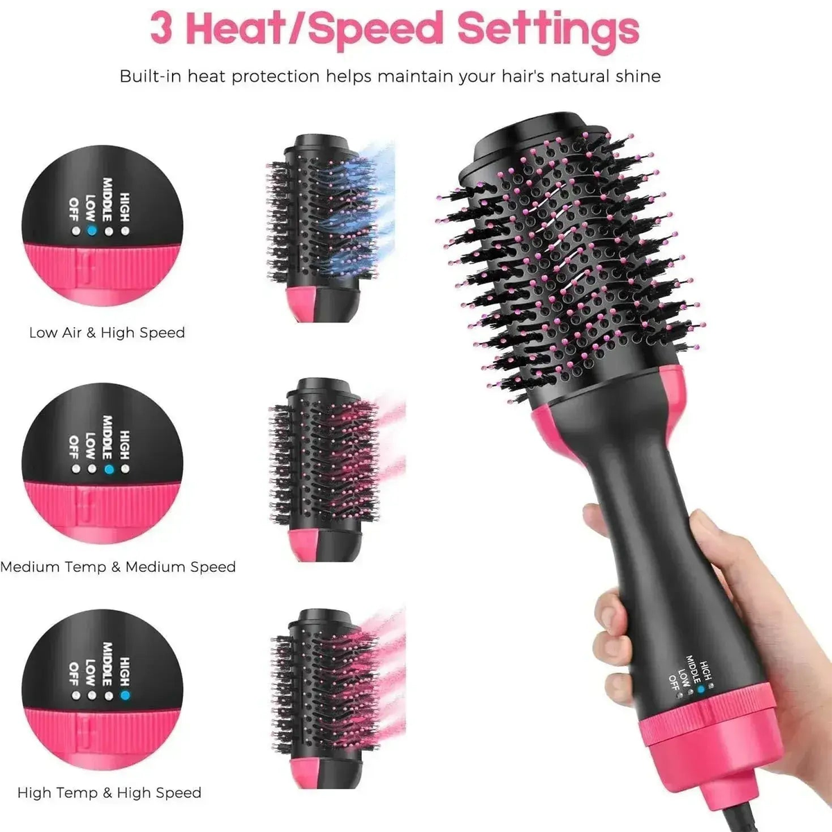 One Step Hot Air Brush (Dryer + Straightener)