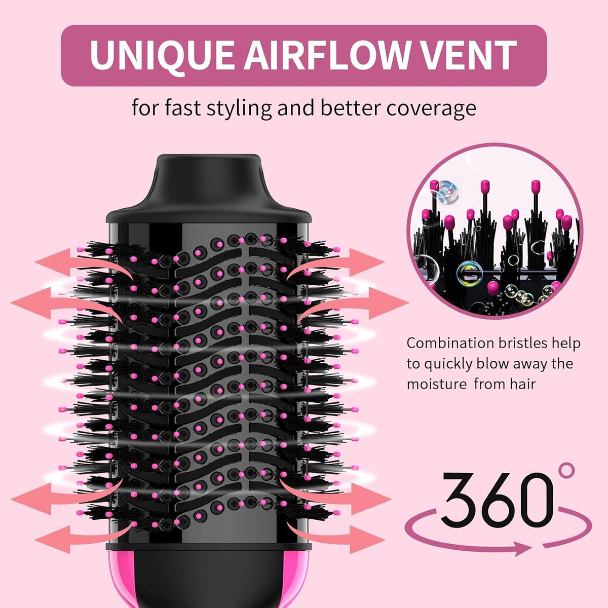 One Step Hot Air Brush (Dryer + Straightener)