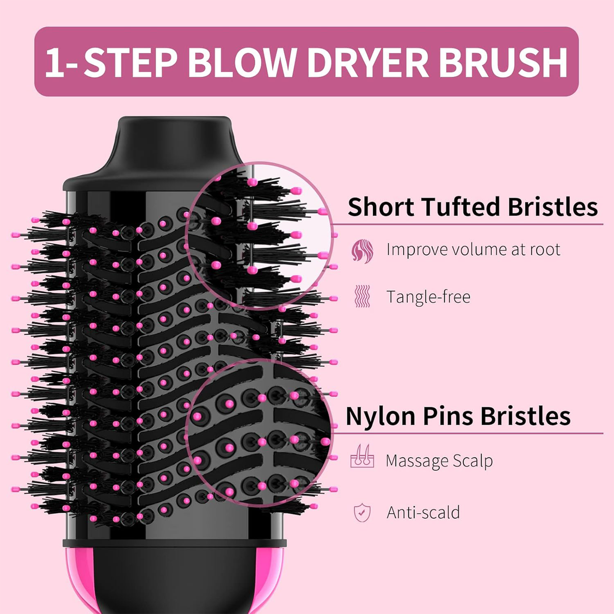One Step Hot Air Brush (Dryer + Straightener)