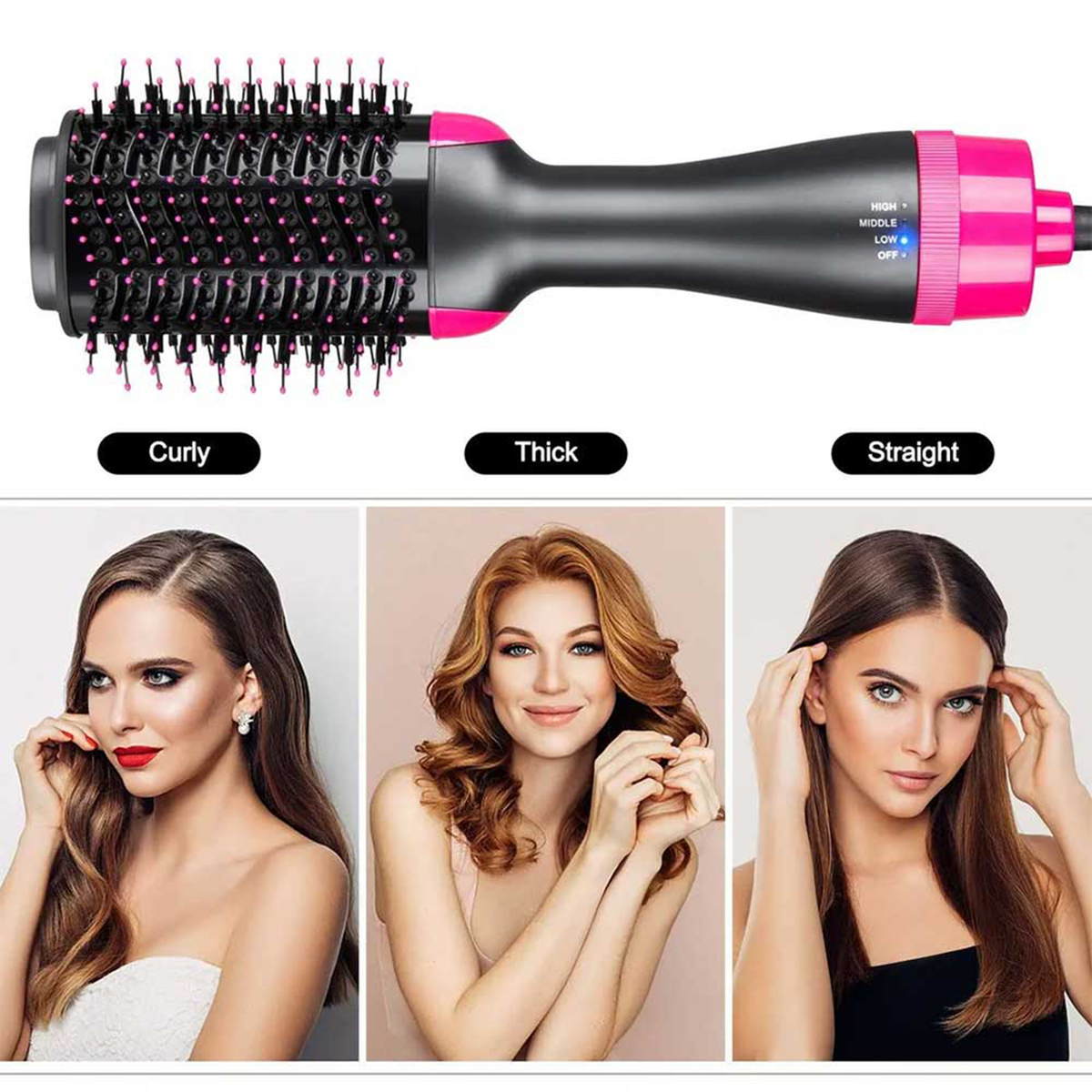 One Step Hot Air Brush (Dryer + Straightener)